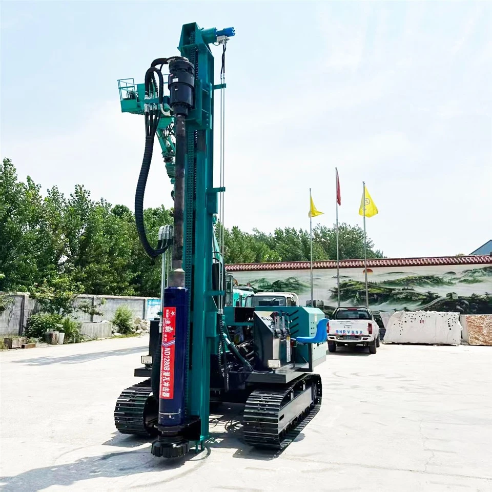 Crawler-mounted Photovoltaic Drilling Rig; Solar PV Helical Pile Driver With Hydraulic DTH (Down-The-Hole) Drilling Capability; Photovoltaic Pile Driver. best
