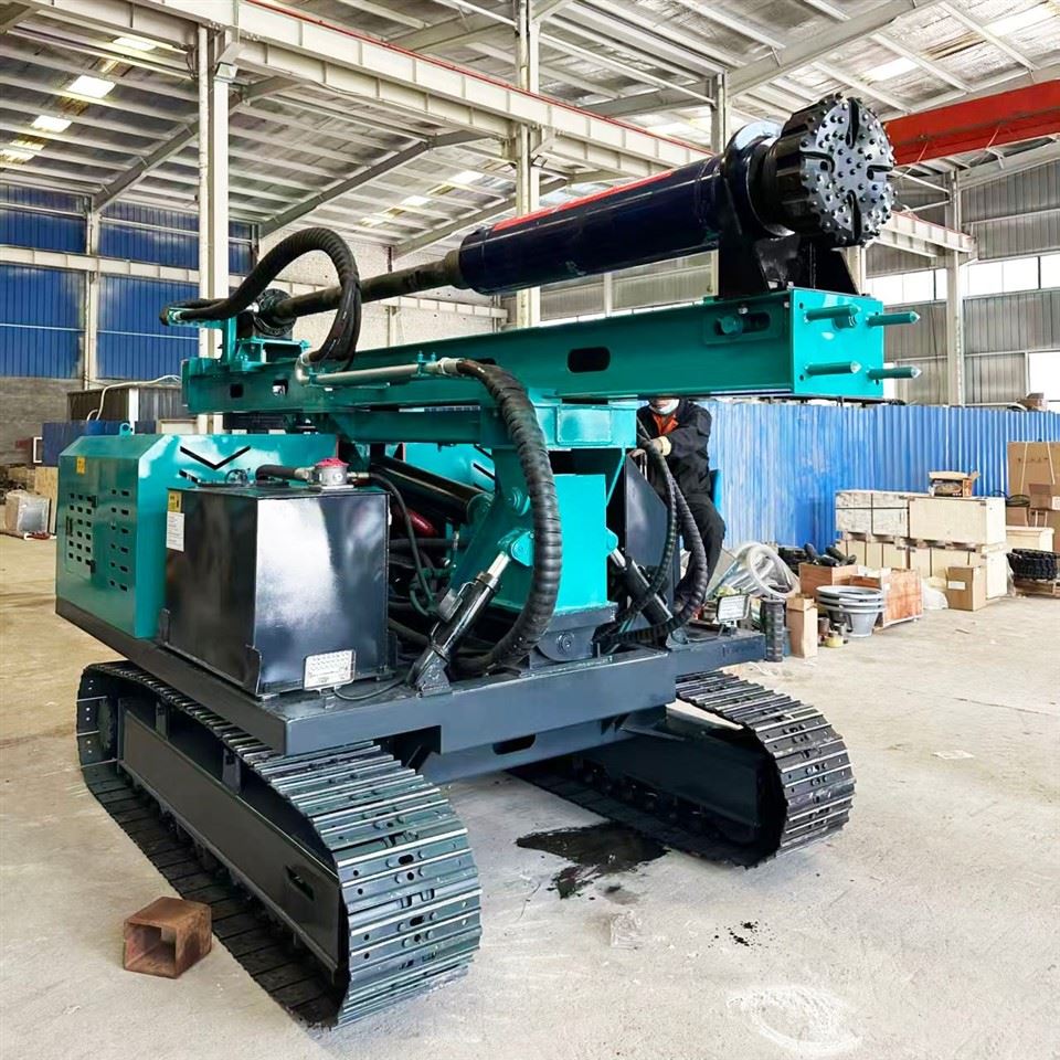 Crawler-mounted Photovoltaic Drilling Rig; Solar PV Helical Pile Driver With Hydraulic DTH (Down-The-Hole) Drilling Capability; Photovoltaic Pile Driver. suppliers